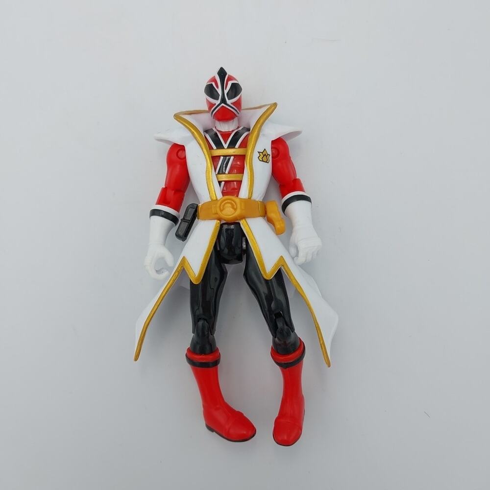 Power Rangers Super Samurai Red Ranger Fire Action Figure Bandai 2011 4.5"